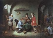 David Teniers gambling scene at an lnn oil painting reproduction